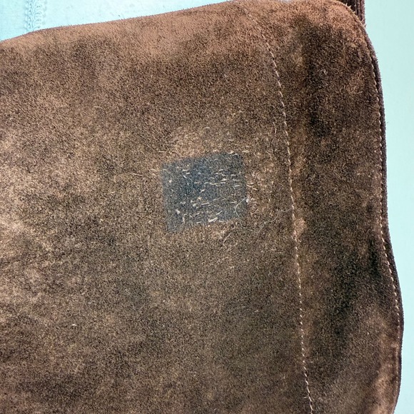 Philippe Model Paris Suede Messenger Bag Flap Closure Brown Medium - Picture 4 of 9